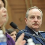 Air Force Chief of Staff Gen. Mark Welsh (right), along with Air Force Secretary Deborah Lee James (left), told the House Armed Services Committee on March 14 that blocking the service from cutting its A-10 fleet, and its KC-10 fleet if sequestration returns in 2016, would only cause additional damage to its ability to conduct and win wars. Photo: Dana Rene/Defense Daily