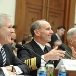 Navy Secretary Ray Mabus, Chief of Naval Operations Adm. Jonathan Greenert, and Marine Corps Commandant Gen. James Amos testify before the House Armed Services Committee. Photo by Dana Rene/Defense Daily