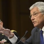 Defense Secretary Chuck Hagel testifies on the Defense Department's fiscal year 2015 budget request before the Senate Armed Services Committee in Washington, D.C., March 5, 2014. Army Gen. Martin E. Dempsey, chairman of the Joint Chiefs of Staff, joined Hagel to testify on the budget request. DOD photo by Glenn Fawcett