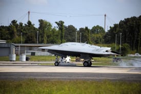 X-47B Makes First Arresting Gear Landing