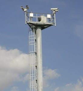 High tech equipment atop this pole  is used to see and hear illegal immigrants attempting to cross into the U.S.