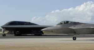Air Force B-2 F-22