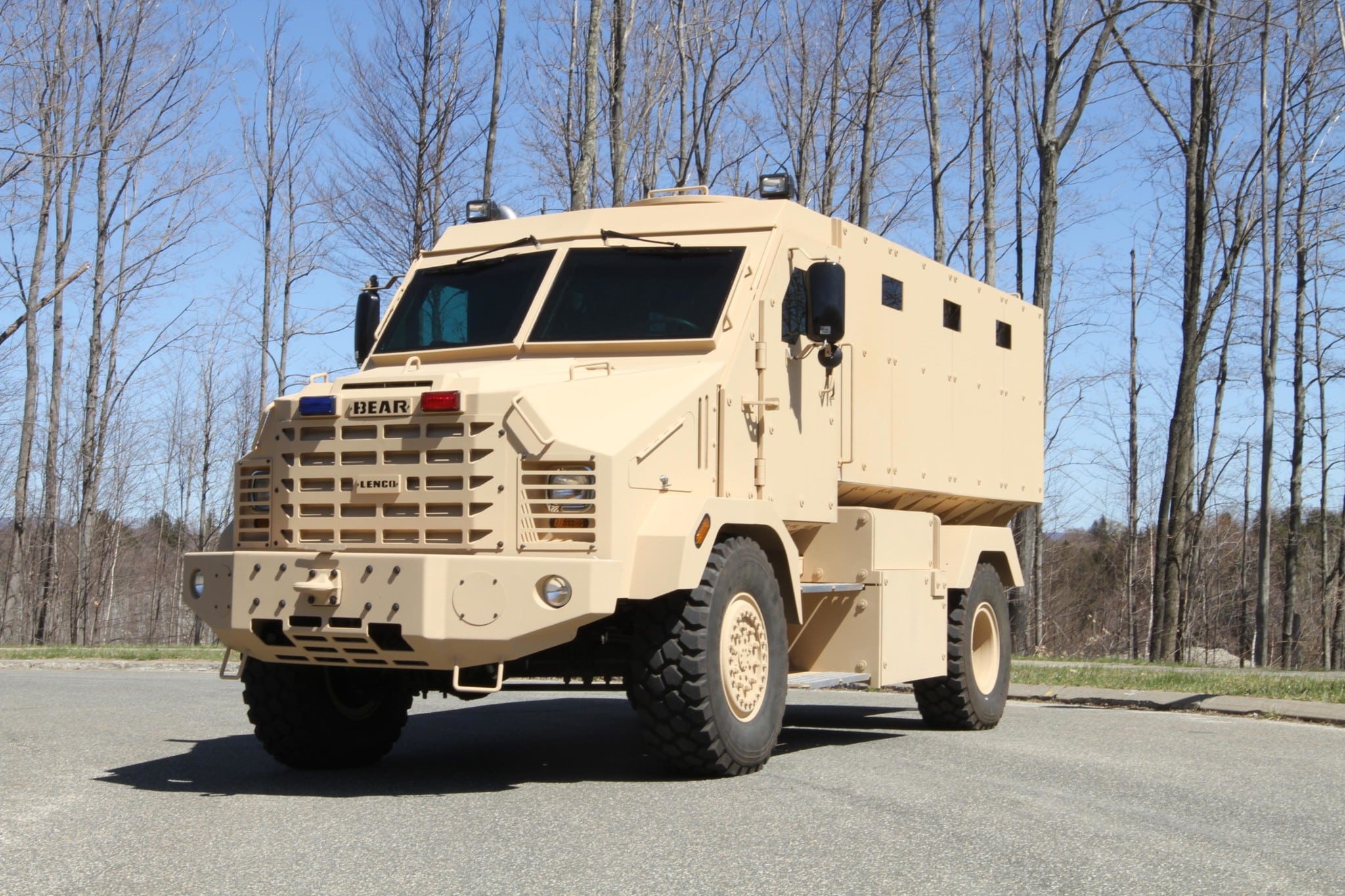 Lenco BEAR MRAP successful underbody blast test with V-hull