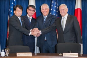 US & Japan foreign-defense ministers  in DC 2+2 meeting Aug 2017