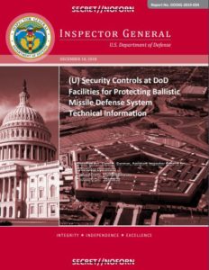 IG Says DoD Not Properly Protecting Technical Missile Defense Info