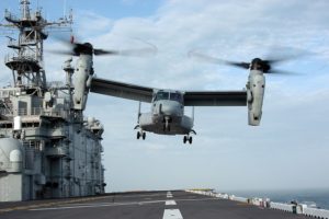 MV-22 Osprey Takes Off from USS Nassau - Natl Museum of U.S. Navy