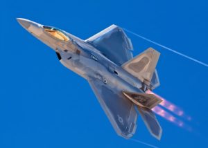 An F-22 Raptor at 2010's Fort Worth Alliance Air Show. The F-22 is one of the lead platforms for the EGI-M. (Lockheed Martin)