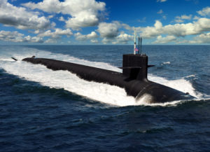Artist rendering of the future Columbia-class nuclear-armed ballistic missile submarine (SSBN), which will replace the Ohio-class submarines. (Illustration: U.S. Navy)