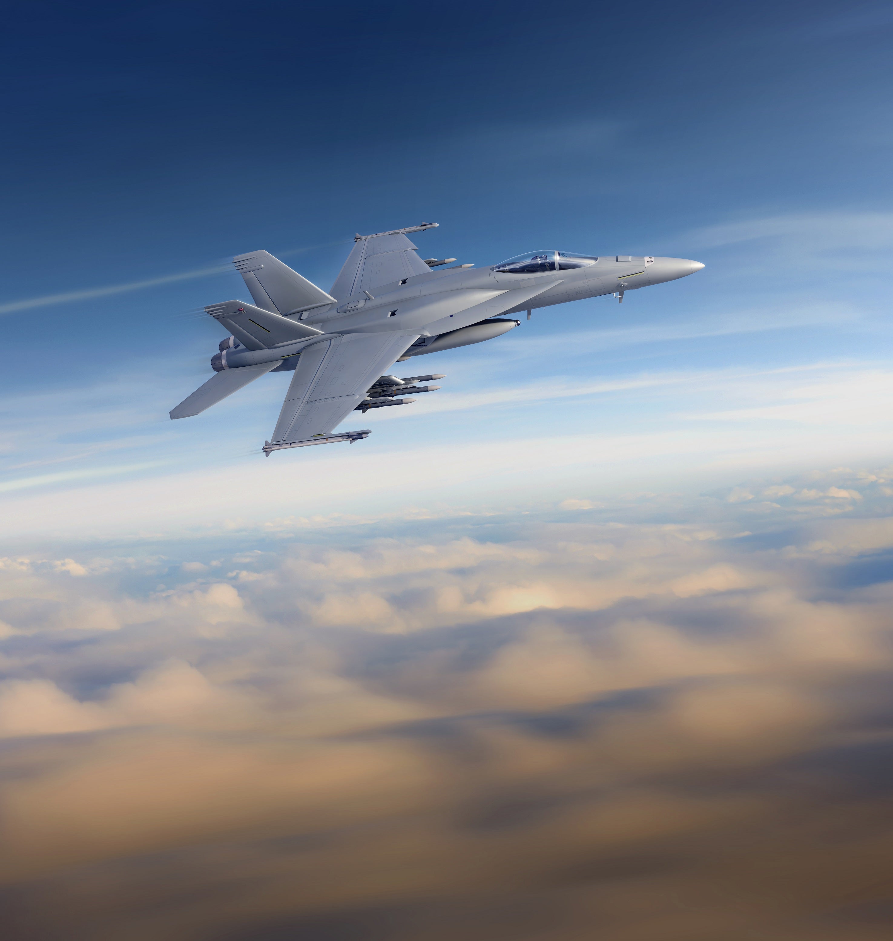 Artist's impression of the F/A-18 E/F Super Hornet Block III aircraft. (Image: Boeing)