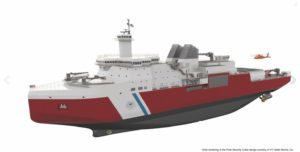 Artist rendering of the Polar Security Cutter. (Image: Bollinger Shipyards)