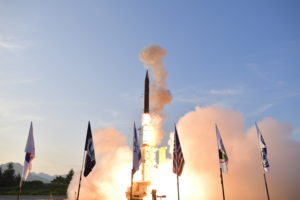 The U.S. Missile Defense Agency and Israel Missile Defense Organization (IMDO) of the Directorate of Defense Research and Development (DDR&D) completed a successful flight test campaign with the Arrow-3 Interceptor missile in July 2019. (Photo: Missile Defense Agency)