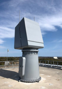 The Raytheon Enterprise Air Surveillance Radar (EASR) conducting tests at the Surface Combat System Center at Wallops Island, Va. (Photo: Raytheon)