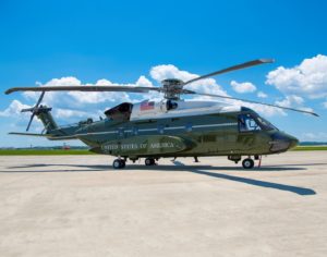 A VH-92A test presidential helicopter on the tarmac at Naval Air Station, Patuxent River, Md. The VH-92A will replace the VH-3D “Marine One” Sea Kings and VH-60N White Hawks in Marine Helicopter Squadron One (HMX-1). (Photo: U.S. Navy)