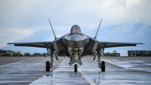 An F-35A Lightning II taxis during a combat exercise at Hill Air Force Base, Utah on May 1st 2019. (Photo: U.S. Air Force)