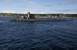 The Seawolf-class fast-attack submarine USS Seawolf (SSN-21) departs Naval Base Kitsap-Bremerton on June 9, 2021. (Photo: U.S. Navy by Lt. Mack Jamieson/Released)