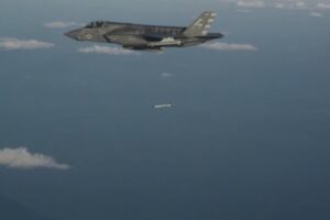 Air Test and Evaluation Squadron Two Three (VX-23) drops a StormBreaker weapon from an F-35B Joint Strike Fighter in a test. (Photo: U.S. Navy)