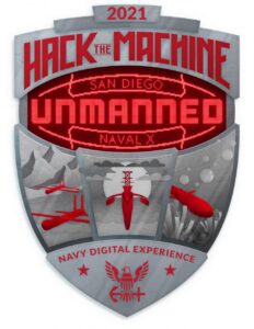 The Office of Naval Research and NavalX’s Hack the Machine Unmanned event logo. (Image: U.S. Navy)
