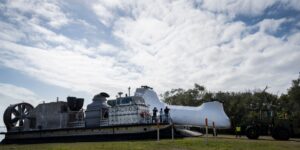 SSC Hovercraft Transports CH-46 Helicopter