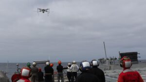 The Navy conducted a demonstration aboard USS Paul Hamilton (DDG-60) on July 12, 2022 to identify and examine Unmanned Air Systems (UAS) capable of wide-area missions from a Navy vessel at long ranges for extended periods while also sending information back to the vessel. (Photo: U.S. Navy)