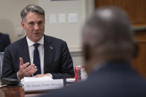 Australian Deputy Prime Minister and Defense Minister Richard Marles delivers remarks in talks with U.S. Secretary of Defense Lloyd J. Austin III while visiting the Pentagon on July 13, 2022. (Photo: DoD by Lisa Ferdinando).