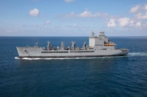 The Navy accepted delivery of the lead ship of its new class of fleet replenishment oilers, USNS John Lewis (T-AO 205) on July 27. (Photo: U.S. Navy)