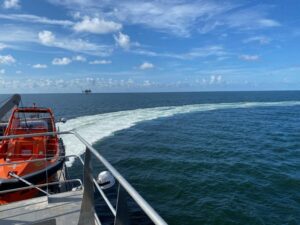 The future USNS Apalachicola (EPF-13) performed a series of planned test events assessing autonomous capabilities integrated into the shipboard configuration, demonstrating that a large ship can become a self-driving platform, on July 14, 2022. (Photo: U.S. Navy)