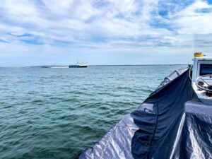 Vessels participate in an ONR SCOUT-sponsored experimentation event at Joint Expeditionary Base Little Creek-Fort Story, Virginia, at the entrance of the Chesapeake Bay in 2022. (Photo: U.S. Navy by Max Hopkins, Demonstration Assessment Team, Naval Surface Warfare Center Indian Head Division)