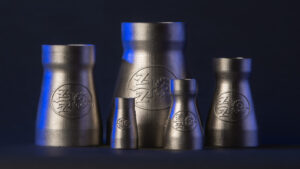 Examples of HII Newport News Shipbuilding pipe fittings produced via additive manufacturing (Photo: HII)