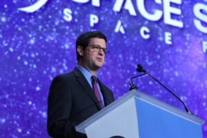 Dr. John Plumb, Assistant Secretary of Defense for Space Policy spoke last year at Space Symposium. Photo: Space Foundation