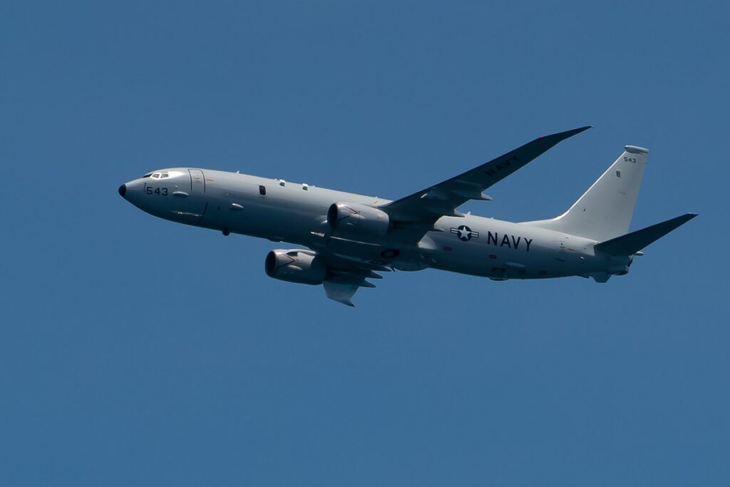 A P-8A Poseidon, assigned to "The Golden Swordsmen" of Patrol Squadron (VP) 47 participates in Cooperation Afloat and Readiness and Training (CARAT) Indonesia in November, 2021 (U.S. Navy Photo)