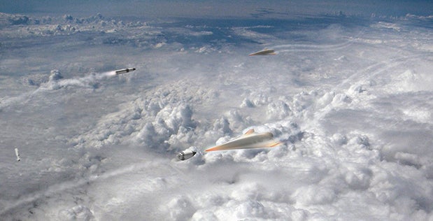 Concept art of DARPA's Glide Breaker counter-hypersonic weapon interceptor program. (Image: DARPA)