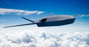 Pictured is a General Atomics' illustration of its future Gambit 2 air-to-air drone. (Image: General Atomics)