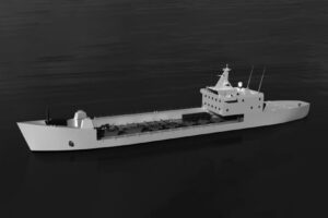 Concept design for the Navy’s Medium Landing Ship (LSM), featured in an April Congressional Budget Office (CBO) report. (Image: CBO)