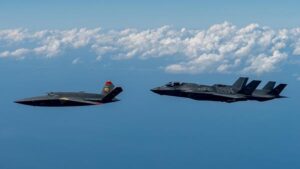Valkyrie Unmanned Combat Aircraft Demonstrates Electronic Attack With F-35s