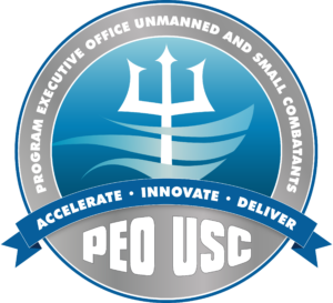 Logo for Program Executive Office Unmanned and Small Combatants.