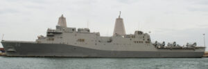 USS Green Bay (LPD-20) is moored to the pier during a visit to the port of Jebel Ali, United Arab Emirates in 2013. (Photo: U.S. Navy by Mass Communication Specialist 1st Class Jon Rasmussen/Released)