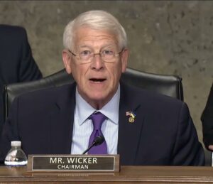 Pictured is Senate Armed Services Committee Chairman Roger Wicker (R-Miss.)