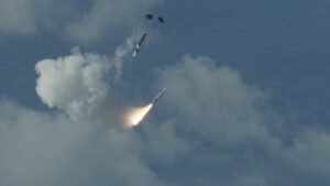 A Medium Range Ballistic Missile with a Hypersonic Target Vehicle (HTV) - 1 front end is air launched from a C-17 aircraft off the coast of the Pacific Missile Range Facility, Hawaii, during Flight Test Other-40, or FTX-40 on March 24, 2025. (Photo: MDA)