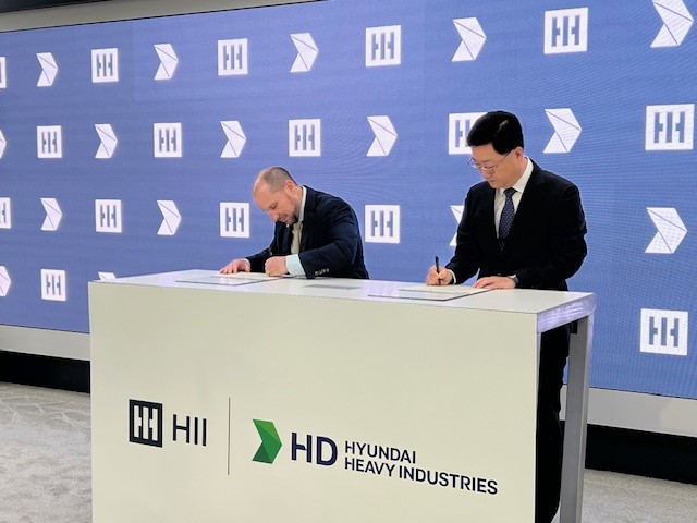 HII, South Korea’s HD Hyundai Heavy Industries Sign MoU For Accelerating Ship Production