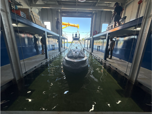 BlackSea GARC USV in Oceanus VI support vessel