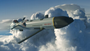 Red and Green Wolf are new affordable fully tested kinetic and electronic warfare munitions pitched by L3Harris to be fired as a swarm from various platforms. (Artist concept: L3Harris)