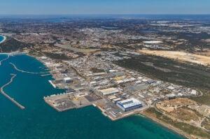 Aerial imagery of Henderson, Western Australia, where the Australian Government plans to establish a consolidated Henderson Defense Precinct the Henderson Shipyard to underpin billions of dollars of investment in defence capability and support thousands of well-paid, high-skilled local jobs. (Image: Ventia via Australian Ministry of Defense)