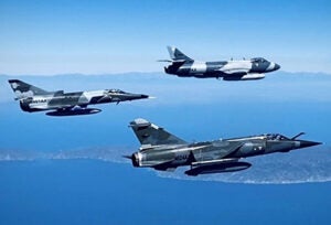Textron’s ATAC training support aircraft provide various airborne threat simulations for the Navy and Marine Corps. Their aircraft includes Mirage F1, F-21 Kfir and Mk.58 Hawker Hunter fighter aircrafts. (Photo: Textron)