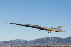 X-59 Flies For First Time From USAF Plant 42