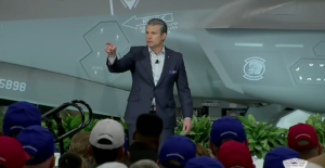 Secretary of Defense Pete Hegseth speaks during an Arsenal of Freedom tour at a Lockheed Martin facility in Fort Worth, Texas on Jan. 12, 2026. (Image: Video screenshot, DoD)