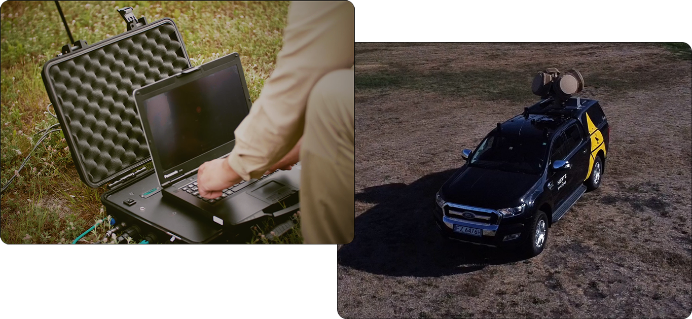 Hertz Services computer and Truck Image