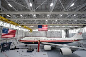 VC-25B Bridge aircraft arrives at Joint Base Andrews, begins commissioning flights. (Photo: U.S. Air Force)