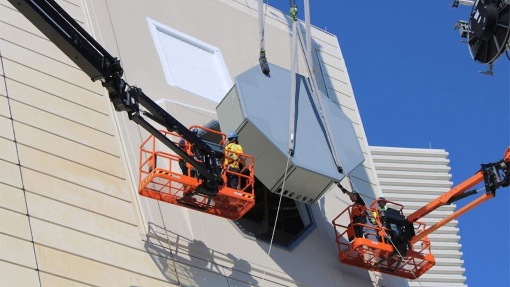RTX’s Raytheon completes installation of the first SPY‑6(V)4 array at Wallops Island test site. (Photo: RTX)