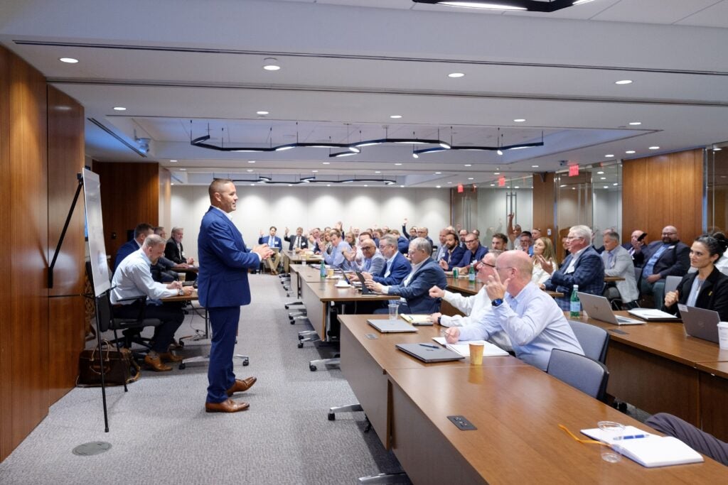 Sean Lundy, TOTE Services LSM Quality Control Manager, discusses the LSM during an August 6 industry day. (Photo: TOTE)