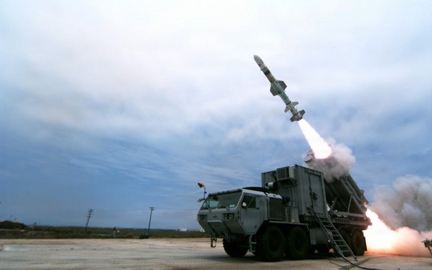 The Harpoon Coastal Defense System (HCDS) executed Developmental Test (DT-1) at Point Mugu Sea Range (PMSR) in July 2026 validating the system's ability to engage and neutralize maritime threats. (Photo: U.S. Navy, courtesy of Boeing)